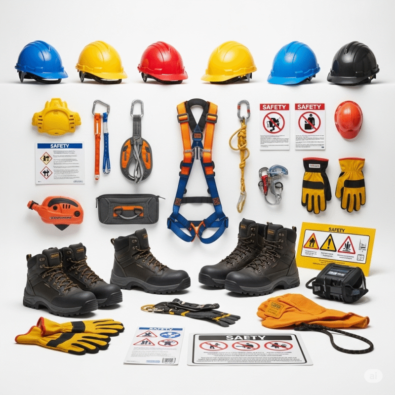 Construction site safety - Essential construction safety equipment and personal protective equipment for construction workers
