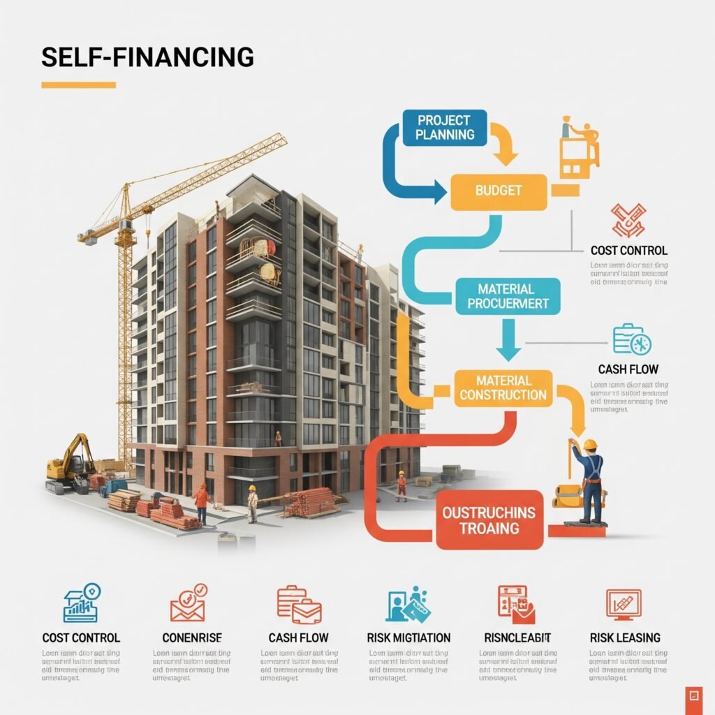 Building image showing stages involved in project financing